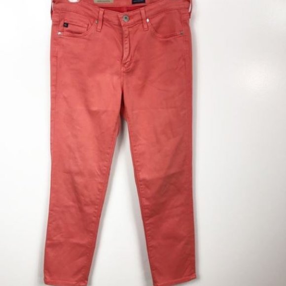 AG The Prima Crop Coral Mid-Rise Cigarette Pant 27 - Picture 3 of 7